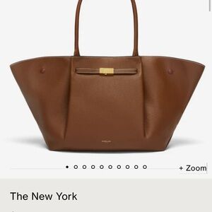 Demellier New York Tote in tan small grain ecru LIKE NEW CONDITION!